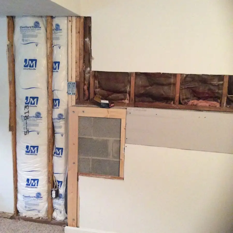 Wall insulation replacement during Contents Cleaning & Restoration in Pecan Grove